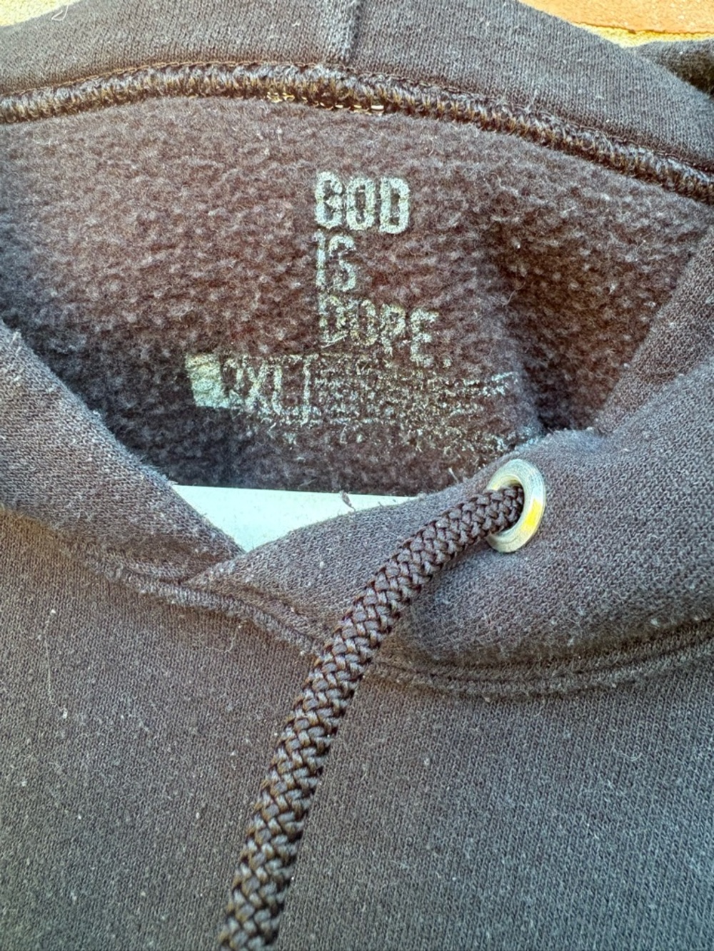 God Is Dope Rastafari Hoodie Mens Size 2XL Black - Picture 4 of 6